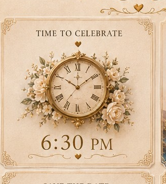 Time to celebrate at 6:30 PM